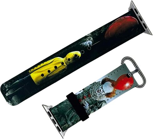 Crazy Clown Horror Movie Watch Band Compatible with Apple Watch Series 9 Ultra 8 7 6 5 4 3 2 1 SE, Women and Men Replacement fits 38mm - 49mm. (42mm - 49mm) in Saudi Arabia