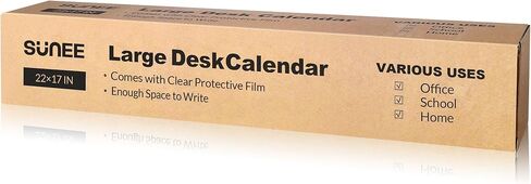 SUNEE 2025-2026 تقويم مكتب كبير 22x17 حتى ديسمبر 2026 ، لوحة تقويم كبيرة للمعلمين من المكتب 18 شهرًا لسطح المكتب ، الأسود in Kuwait