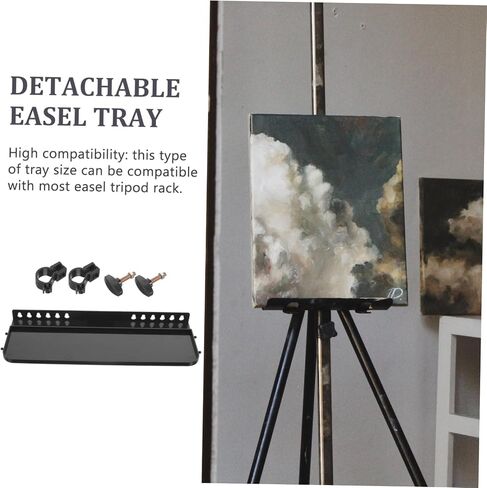 Artibetter Detachable Plastic Easel Tray for Painting Multi Use Storage Plate with Design Lightweight and Durable Compatible with Easel Tripod Racks for Artists in Saudi Arabia