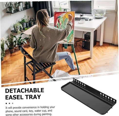 Artibetter Detachable Plastic Easel Tray for Painting Multi Use Storage Plate with Design Lightweight and Durable Compatible with Easel Tripod Racks for Artists in Saudi Arabia