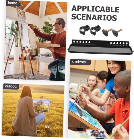 Artibetter Detachable Plastic Easel Tray for Painting Multi Use Storage Plate with Design Lightweight and Durable Compatible with Easel Tripod Racks for Artists in Saudi Arabia