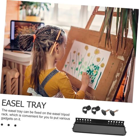Artibetter Detachable Plastic Easel Tray for Painting Multi Use Storage Plate with Design Lightweight and Durable Compatible with Easel Tripod Racks for Artists in Saudi Arabia