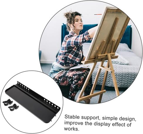 HOMSFOU Detachable Easel Tray Lightweight Storage Tray for Easel Easy to Install Art Supplies Organizer for Painters and Students and Painting Tools Rack in Saudi Arabia