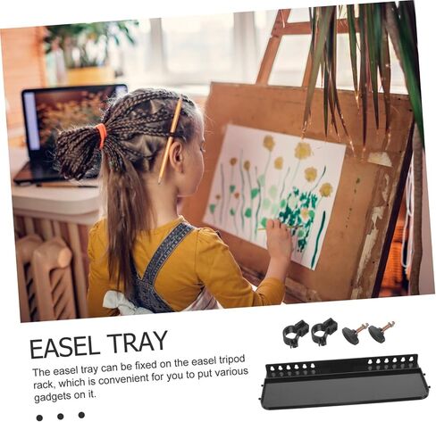 NUOBESTY Easel Replacement Tray Multi Use Plate for Easels Easy to Clean Fits Tripod Racks for Painting Supplies and Gadgets Storage Plastic Design in Saudi Arabia