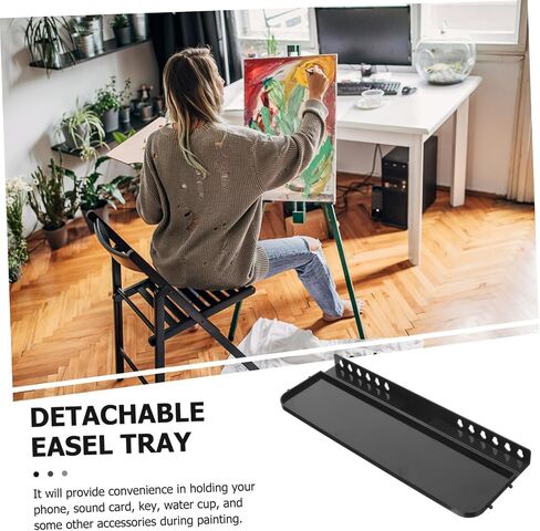 NUOBESTY Easel Replacement Tray Multi Use Plate for Easels Easy to Clean Fits Tripod Racks for Painting Supplies and Gadgets Storage Plastic Design in Saudi Arabia