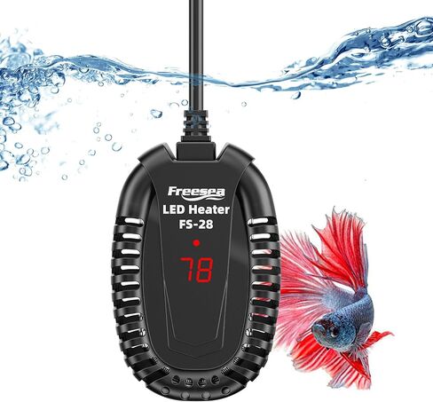 FREESEA Aquarium Fish Tank Heater: 50W Small Submersible Turtle Heater with Adjustable Temperature External Controller for Betta | Saltwater | Freshwater | 1-10 Gallon in Saudi Arabia