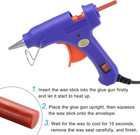 MECCANIXITY Seal Wax Sticks Glue Gun Sealing Round Grape Red for Wax Seal Stamp, Sealing Envelope, Wedding Invitations, Pack of 10 in Saudi Arabia