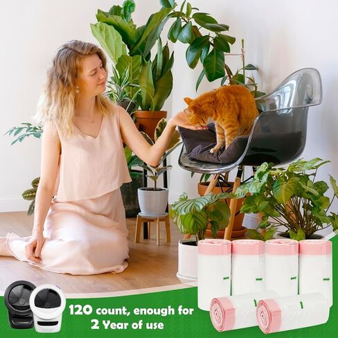 Szee 120 حزمة القمامة الروبوت 4 أكياس النفايات ، خطوط صندوق القمامة الرباط ، أكياس القمامة القط لصندوق القمامة التلقائي in Kuwait