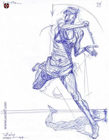 Girl in Motion n.1 org ، رسم شخصية حر ، رياضي أنثى ، لاعب تنس ، ليون 47 ، قلم على الورق - حجم الرسالة / A4 210 × 297 مم (8.27 × 11.69 بوصة) in Saudi Arabia