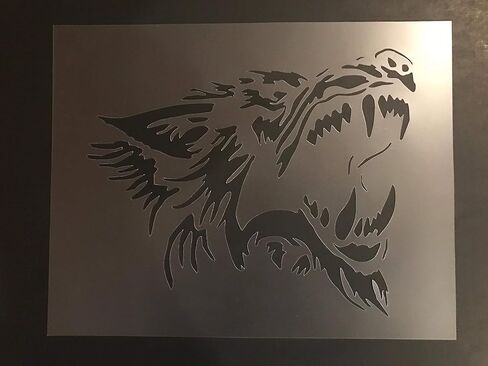 Wolf Stencil #2 Reusable 10 mil Thick 8in x 10.5in sheet in Saudi Arabia