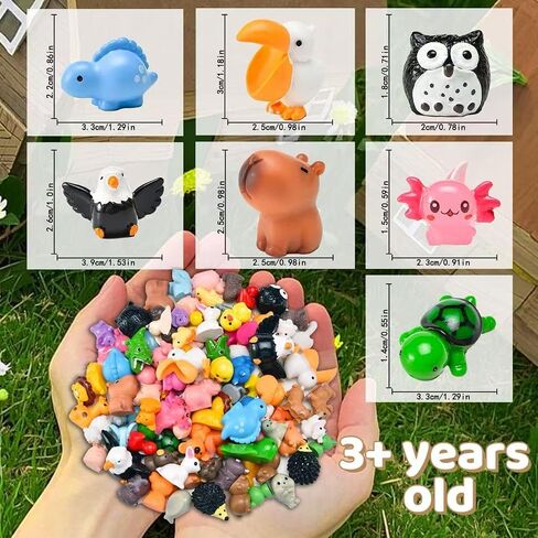 50 PCS Mini Resin Animal Tiny Resin Animals Vompurines Miniature Little Little لإخفاء شخصيات الحيوانات الصغيرة بشكل كبير لصالح الحفلات الجنية الصغيرة ، وملحقات المناظر الطبيعية الحديقة Dollhouse Crafts Decor in Saudi Arabia