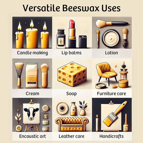 Beeswax Pellets for Candle Making – 5lb/10lb/20lb – Natural Beeswax for Candles, Lip Balms, and Skincare – White Beeswax for DIY Projects – Ideal for Beginners and Experts（5lb） in Saudi Arabia