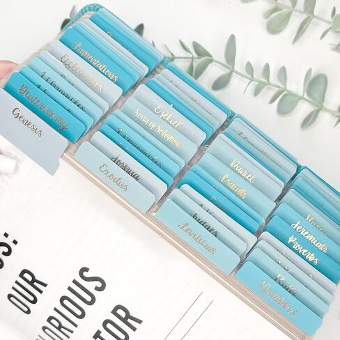 Bible Tabs, 66 Tabs for Christian Bible Books, 8 Blank Tabs, Laminated, 44.45mm x 12mm (Yellow Sunflower) in Kuwait