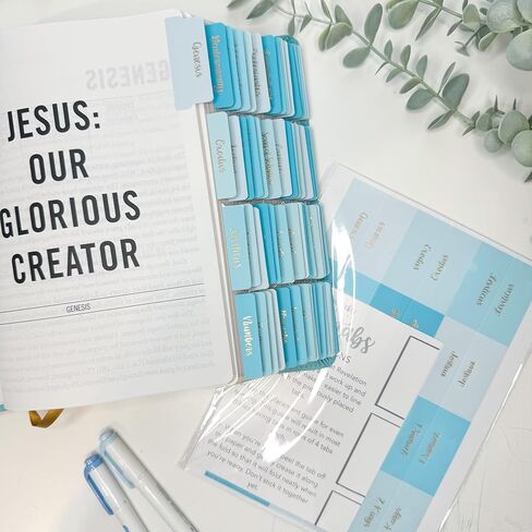 Bible Tabs, 66 Tabs for Christian Bible Books, 8 Blank Tabs, Laminated, 44.45mm x 12mm (Yellow Sunflower) in Kuwait