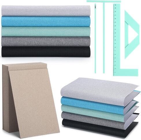 Fuyoooo 34 PCS BOOK BOOK COVER KIT 10 PCS 14 × 12 بوصة للكتاب 20 ورقة صفيحة لوحة 4 in Kuwait