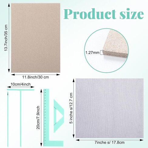 Fuyoooo 34 PCS BOOK BOOK COVER KIT 10 PCS 14 × 12 بوصة للكتاب 20 ورقة صفيحة لوحة 4 in Kuwait