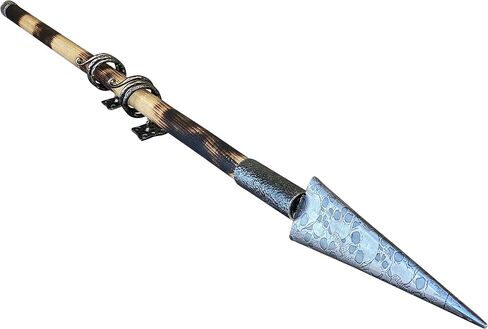 A spear with 2 wall mounts and etched skulls, viking spear, viking gift, medieval spear, cosplay weapon, cosplay armor in Saudi Arabia