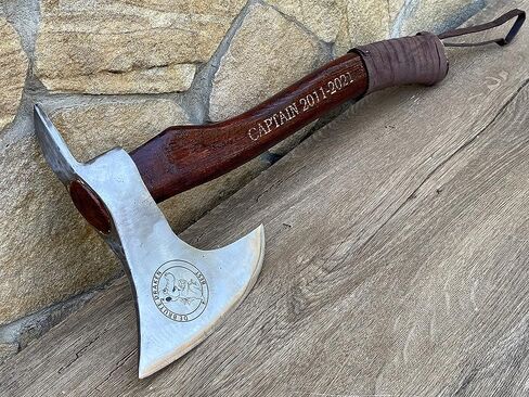 Personalized axe, axe with engraved logo, viking axe, medieval axe, camping, hiking, hunting, men's gifts, iron gift for him, chopping axe, gifts for men, manly iron gifts in Saudi Arabia