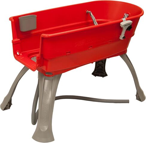Booster Bath Elevated Pet Bathing Large Teal with Steps and Brown DGS Cleaning Crew Combo in Kuwait