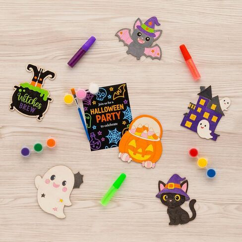 24 PCS Halloween Party Party Favors for Kids-DIY Halloween Crafts Painting Kit with Cards-Non Candy Trick أو Treat Phangs و Goys Charship and Goodie Bag Fillers for Ages 4-8 in Kuwait