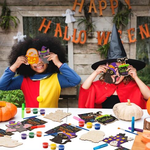 24 PCS Halloween Party Party Favors for Kids-DIY Halloween Crafts Painting Kit with Cards-Non Candy Trick أو Treat Phangs و Goys Charship and Goodie Bag Fillers for Ages 4-8 in Kuwait