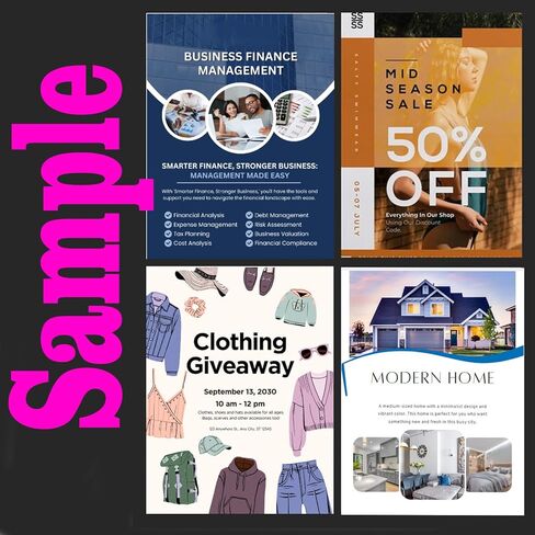 منشورات مخصصة ، منشورات كتيب الأعمال المخصصة للطباعة للأعمال التجارية الصغيرة ، 9 أحجام ، 30-200 جهاز كمبيوتر ، قم بتحميل التصميم الخاص بك. in Kuwait