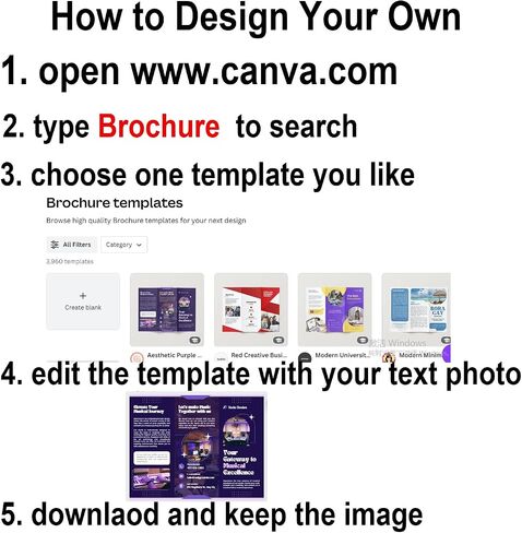 Custom Brochure for Small Busienss, 8.5 * 11 in(Unfolded Size), 30-200 pcs, Upload Your Design in Saudi Arabia