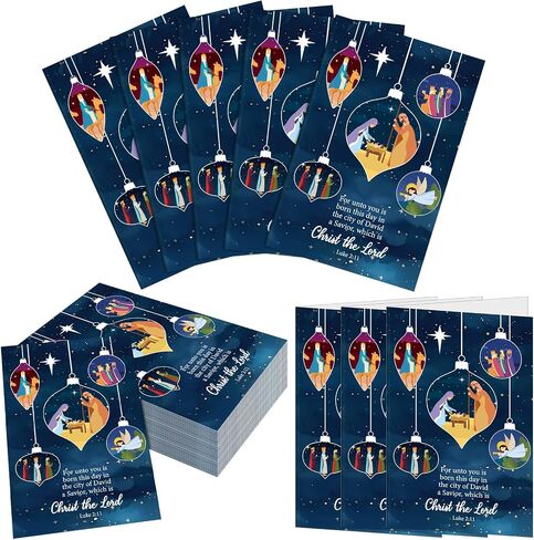 100 Pcs Christmas Church Bulletins Bulk 8.5" x 11" Paper Christmas Jesus Worship Bulletins Bible School Study Supplies, Jesus Christ Came into The World to Save Sinners in Saudi Arabia