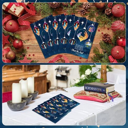 100 Pcs Christmas Church Bulletins Bulk 8.5" x 11" Paper Christmas Jesus Worship Bulletins Bible School Study Supplies, Jesus Christ Came into The World to Save Sinners in Saudi Arabia