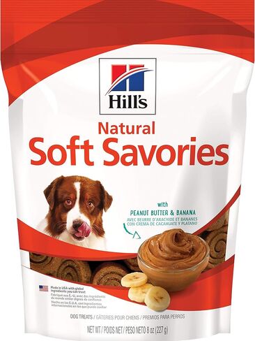 Hill's Natural Soft Savories, All Life Stages, Great Taste, Dog Treats, Peanut Butter & Banana, 8 oz Bag in Kuwait