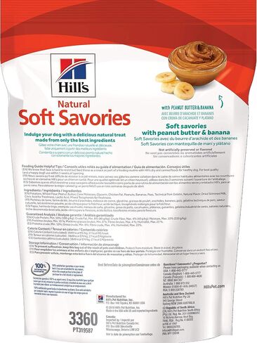 Hill's Natural Soft Savories, All Life Stages, Great Taste, Dog Treats, Peanut Butter & Banana, 8 oz Bag in Kuwait