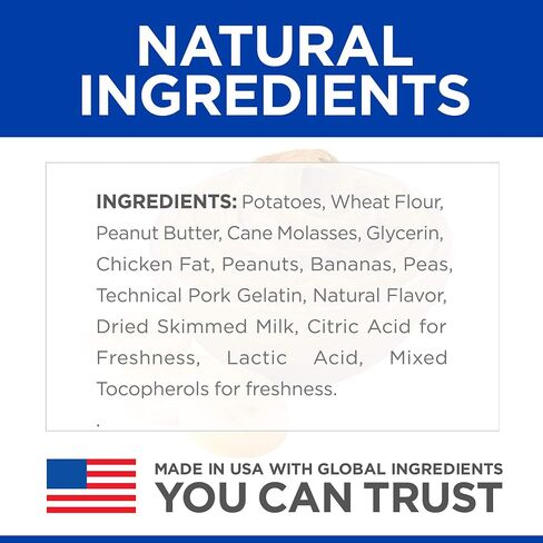Hill's Natural Soft Savories, All Life Stages, Great Taste, Dog Treats, Peanut Butter & Banana, 8 oz Bag in Kuwait