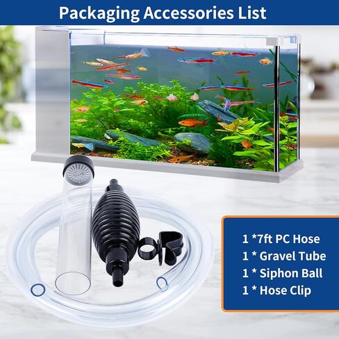 7ft Aquarium Facuum Prainer ، مغير مياه خزان السمك ، Siphon مضخة يدوية in Saudi Arabia