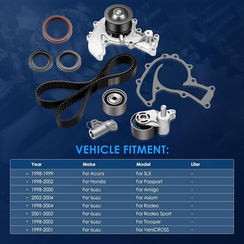 ECCPP® TBK303 يناسب 98-04 لهوندا لـ Isuzu 3.2 3.5 6VD1 6VE1 طقم حزام التوقيت لمضخة المياه in Saudi Arabia