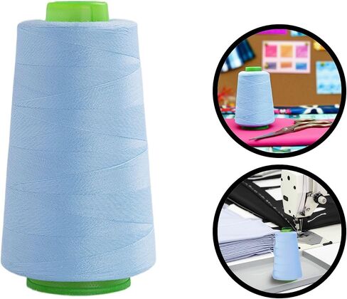 خيط Serger الصناعي للبوليستر للملابس والخياطة الزائدة - التخزين المؤقت 95G ، 8 ألوان نابضة بالحياة in Saudi Arabia