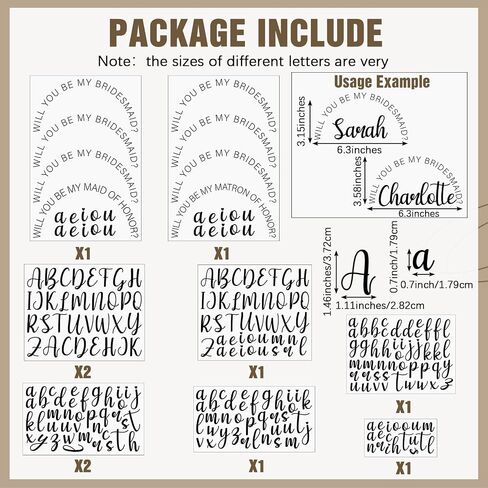 MotiMind 8 Pcs Will You Be My Bridesmaid Groomsman Sticker,Bridesmaid,Black | Personalized Name Decals For Proposal Box, Bridesmaid Groomsman , Waterproof Vinyl For Wedding Bachelorette Party in Saudi Arabia