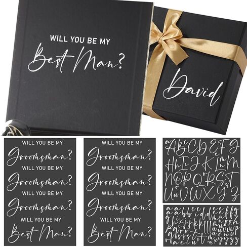 Will You Be My Bridesmaid Groomsman Sticker Vinyl Proposal Decal Custom Name Decals Bridesmaids Box Personalized Dtf Transfer for Bridal Shower Wedding Bachelorette Party(Bridesmaid,Classic) in Saudi Arabia