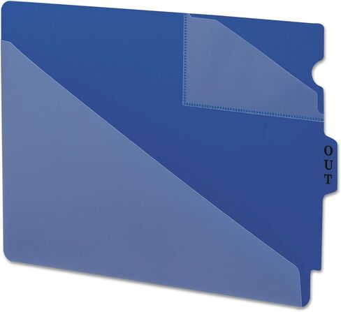 Smead 61961 Out Guides w/Miagonal Cut Groacets ، Poly ، Letter ، Blue ، 50/Box in Saudi Arabia