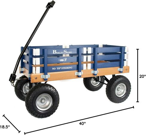 Berlin Flyer Sport Kid's Wagon - Model F410 - Amish Made in Ohio, USA - 10" No-Flat Tires (Red) in Kuwait