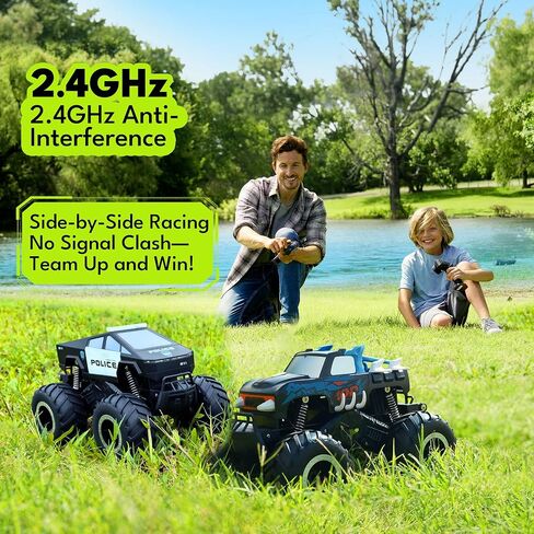 Gobang 1:16 برمائيات شرطة الإنترنت للسيارة وحش الشاحنة ألعاب الشاحنة عن بعد سيارة RC Cars 4WD جميع الشاحنات على الطرق الوعرة لمدة 6 7 8 9 10 11 in Saudi Arabia