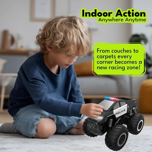 Gobang 1:16 برمائيات شرطة الإنترنت للسيارة وحش الشاحنة ألعاب الشاحنة عن بعد سيارة RC Cars 4WD جميع الشاحنات على الطرق الوعرة لمدة 6 7 8 9 10 11 in Saudi Arabia