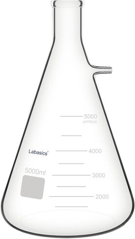 قارورة تصفية من زجاج البوروسيليكات ذات الجدار الثقيل من Labasics، برقبة مسمارية مع أنبوب (1000 مل) in Kuwait