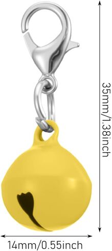 20PCS Pet Bells for Dog Cat Collar, Metal Round Cat Bell Collar with Clasps, Charm Pet Pendant Accessories Christmas Decoration Jingle Bell(Colourful) in Kuwait