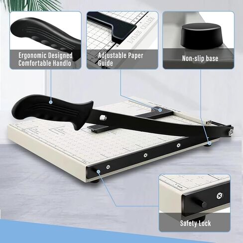 12 "قطع ورق المقصلة ، قاطع الورق لـ Cardstock الثقيلة 12 بوصة ، مقطعة بشكل نظيف وبسرعة ، طول 12 بوصة ، 10 ورقة. A4 in Kuwait