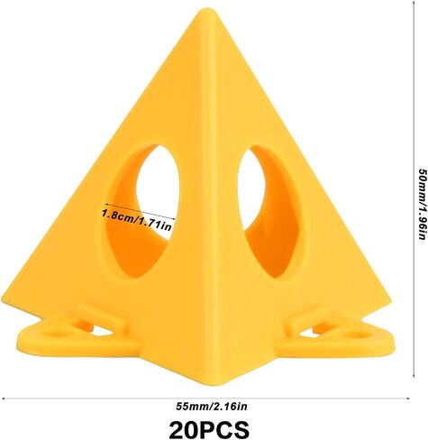 RUGLAMZHIP 20pcs Painters Painting Pyramid Stands,Cabinet Doors Risers & Painting - Paint Triangle Stands Mini Cones Tripods for Canvas Support & Pouring - Art DIY Projects Household Essemtials in Saudi Arabia