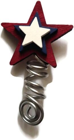 Red White and Blue Mini Tree Topper Star for Small Christmas Tree, USA Patriotic 4th of July Decorations in Saudi Arabia