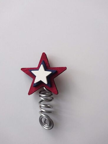 Red White and Blue Mini Tree Topper Star for Small Christmas Tree, USA Patriotic 4th of July Decorations in Saudi Arabia