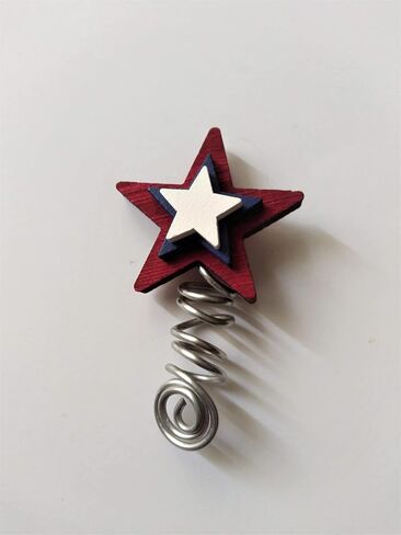 Red White and Blue Mini Tree Topper Star for Small Christmas Tree, USA Patriotic 4th of July Decorations in Saudi Arabia