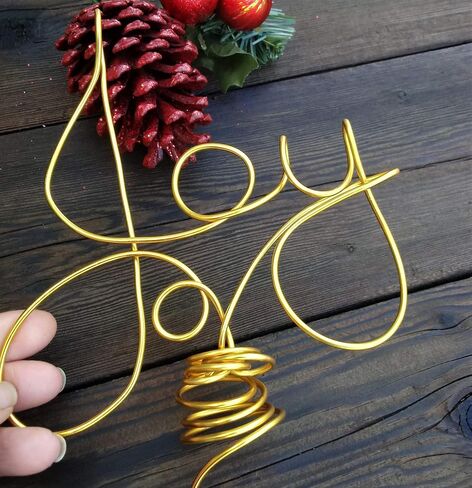Joy Wire Word Tree Topper For Modern Christmas Decorating Home or Office in Lots of Colors in Saudi Arabia