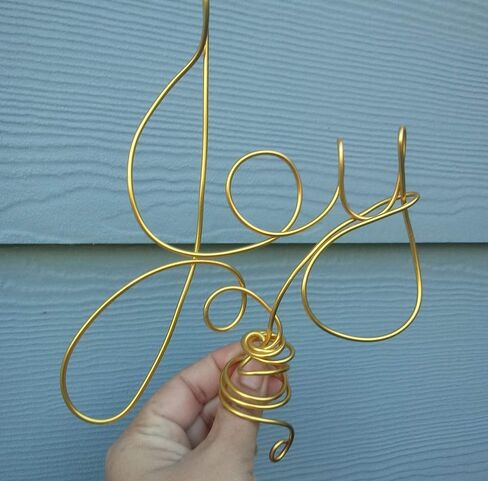 Joy Wire Word Tree Topper For Modern Christmas Decorating Home or Office in Lots of Colors in Saudi Arabia